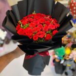 red flower bouquet