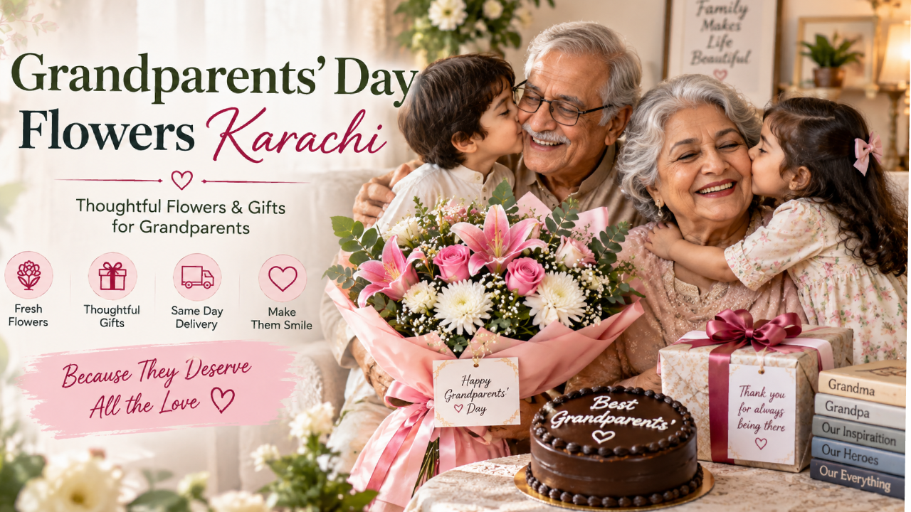Grandparents Day Flowers Karachi | Gifts for Grandparents
